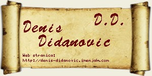 Denis Didanović vizit kartica